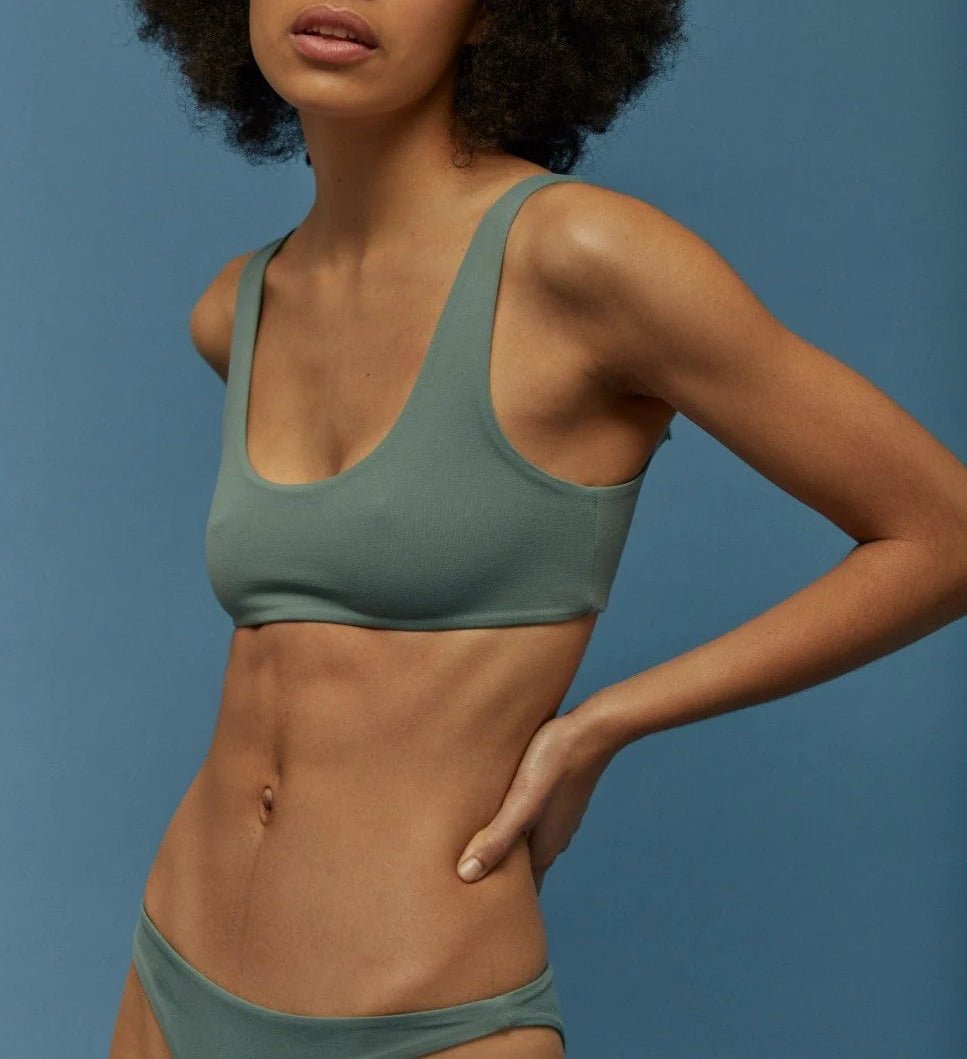 Runner Tee Bikini Bottom - Green - Robin Collection -The Bradery