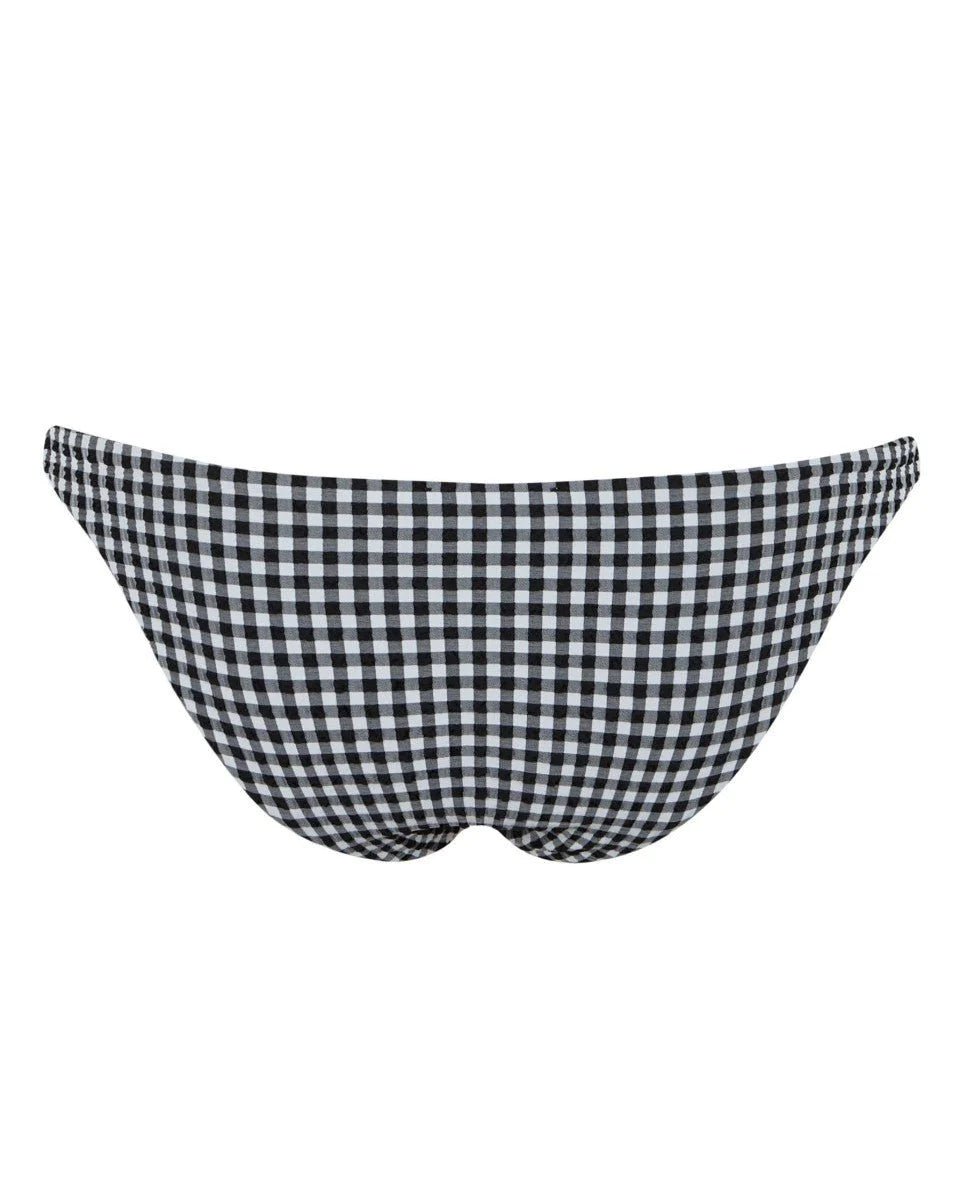 Braguita de bikini estilo balconette a cuadros en blanco y negro - Negro - Robin Collection -La Bradery