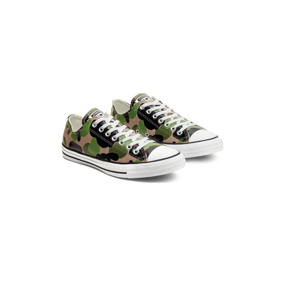 Chuck Taylor All Star Archival Camo Low Top Sneakers - Black / Green / Beige / White - Mixed - Converse - The Bradery