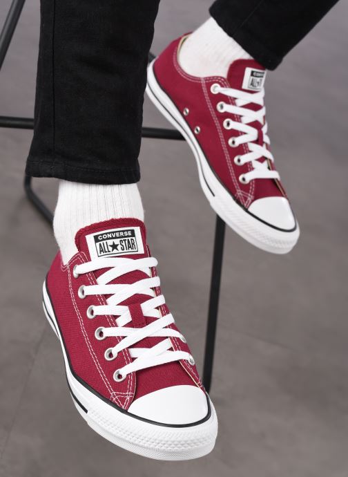 Ct All Star Canvas Ox Trainers - Burgundy - Unisex - Converse - The Bradery