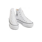 Hi Leather Platform Sneakers - White - Mixed - Converse - The Bradery