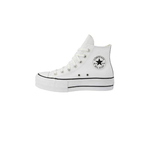 Platform Leather Hi Trainers - White - Unisex - Converse - The Bradery