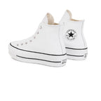Hi Leather Platform Sneakers - White - Mixed - Converse - The Bradery