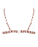 Sporty Zebra Bikini Top - Brown