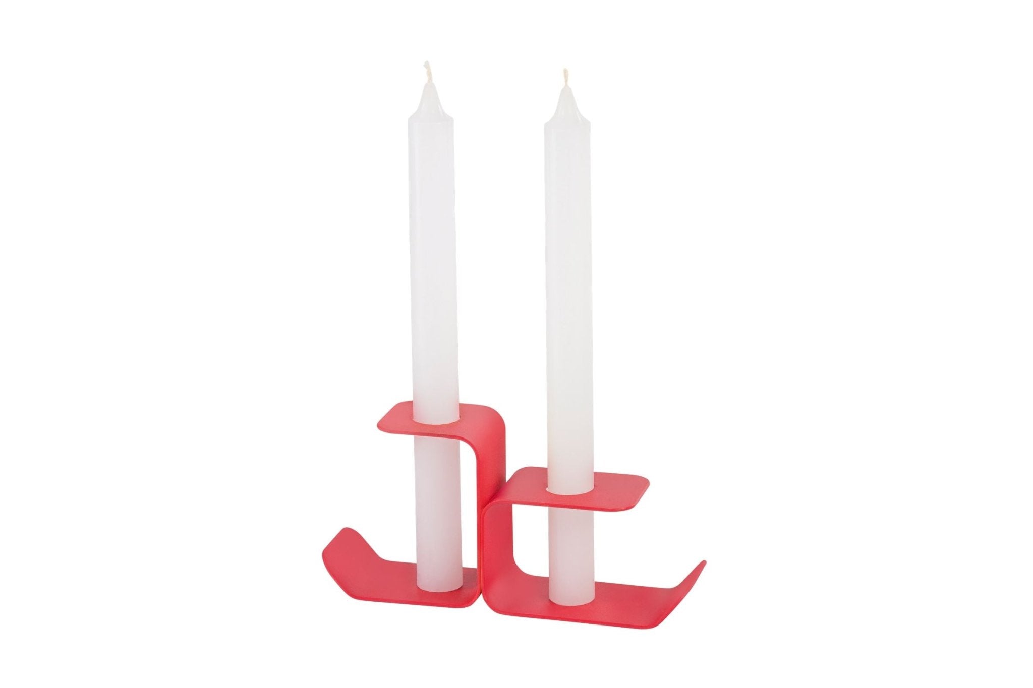 Candelabro Flec - Grande - Rojo amapola - Noo.ma Design - The Bradery