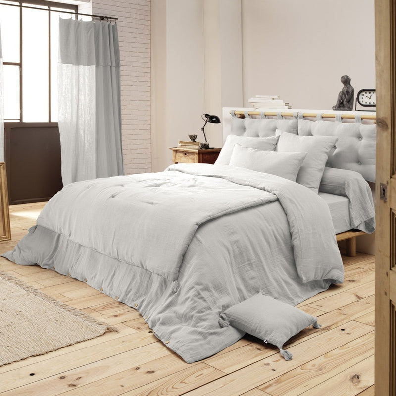 Cotton Gauze Bed End 90 X 200 Cm Gaia Nuage - The Butterfly Effect - The Bradery