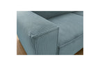 Canapé d'angle fixe compact NIHAD velours côtelé - Angle droit - BOBOCHIC - The Bradery
