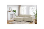 Sofá esquinero fijo compacto NIHAD de pana - Esquina izquierda - BOBOCHIC - The Bradery