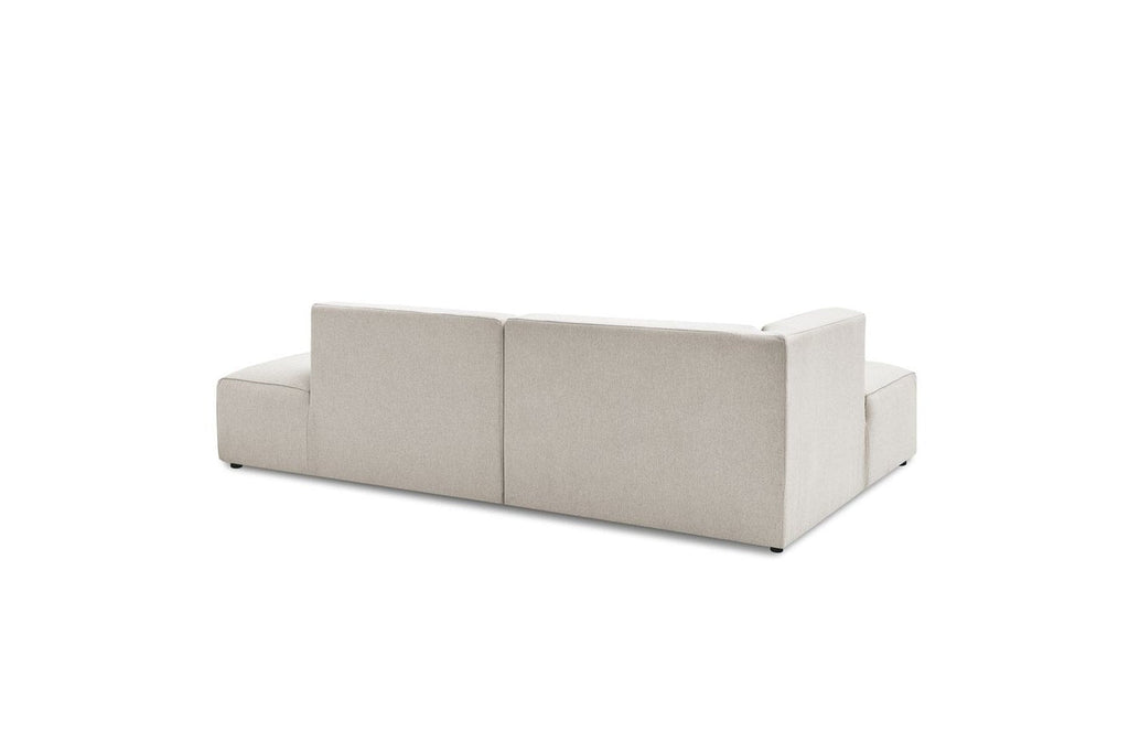Canapé d'angle fixe MEGEVE tissu lisse - Angle gauche - BOBOCHIC - The Bradery