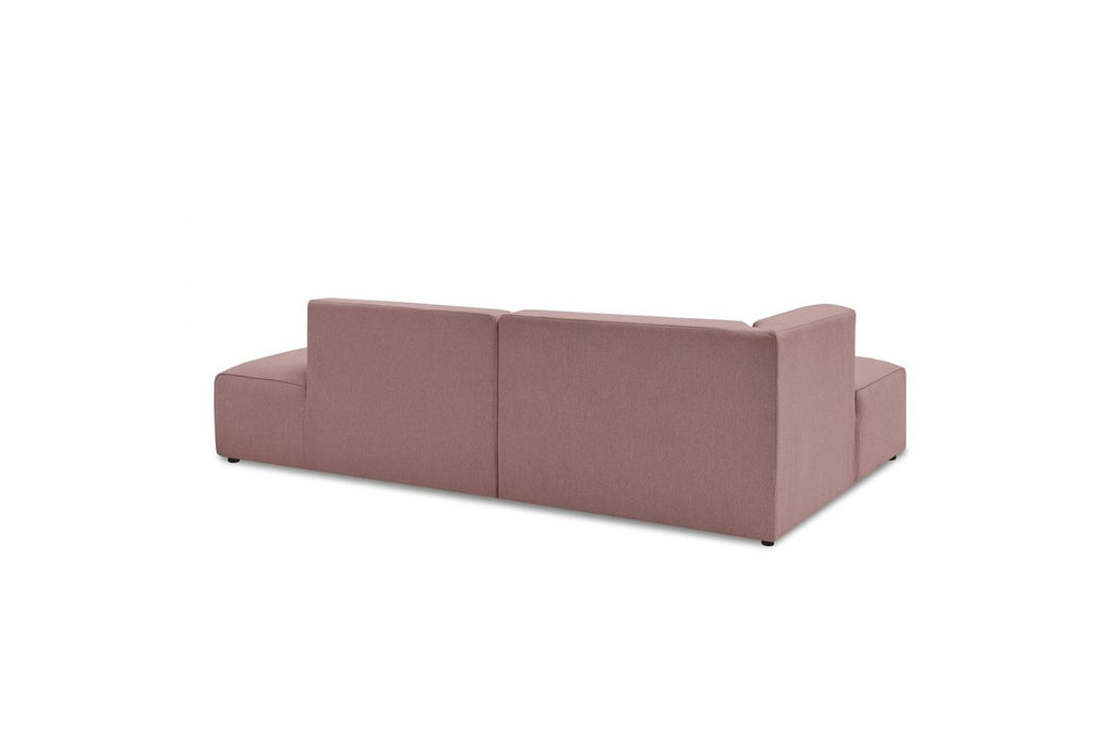Canapé d'angle fixe MEGEVE tissu lisse - Angle gauche - BOBOCHIC - The Bradery