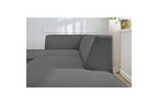 Canapé d'angle fixe MEGEVE tissu lisse - Angle gauche - BOBOCHIC - The Bradery