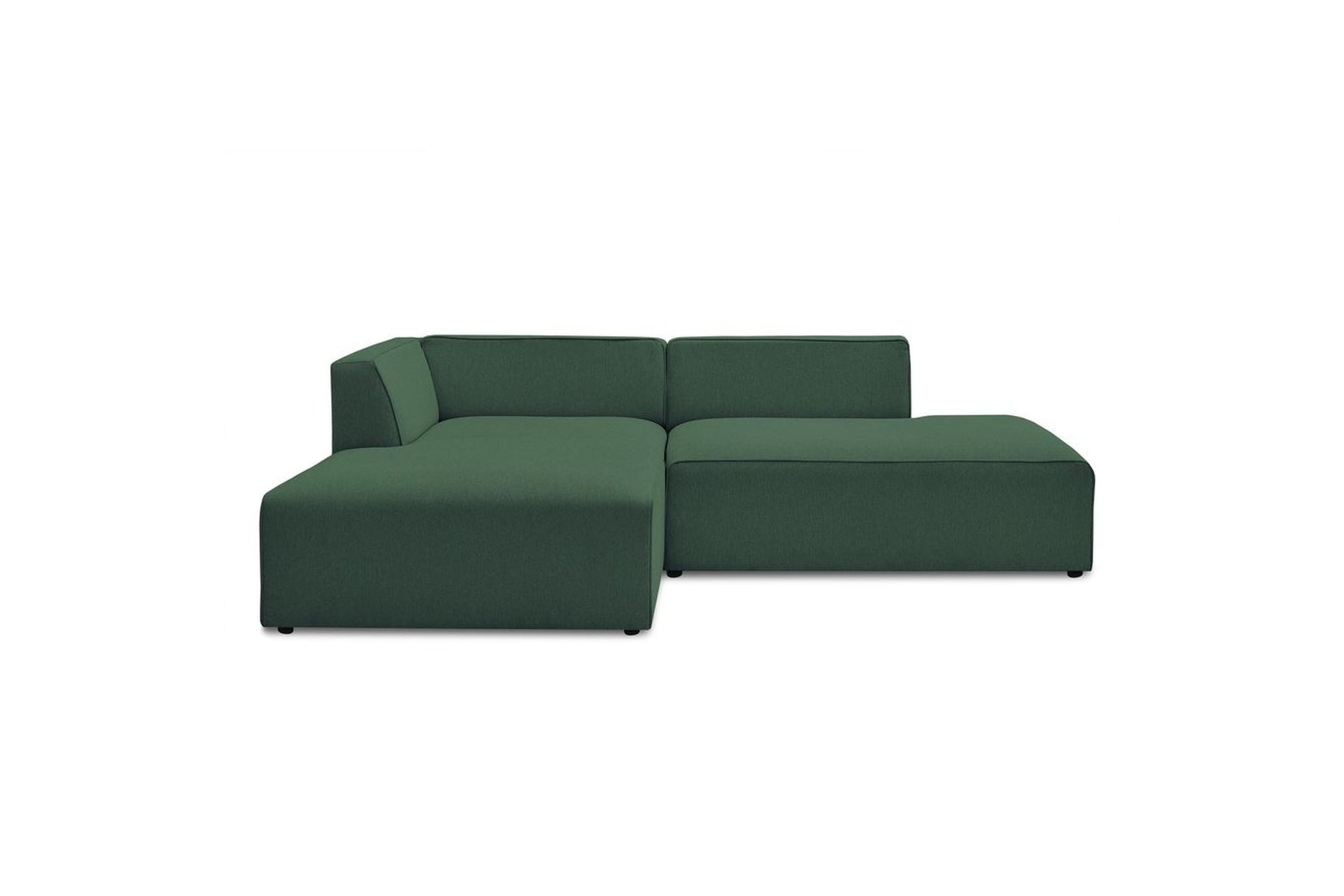 MEGEVE fixed corner sofa in textured fabric - Left-hand corner - BOBOCHIC - The Bradery