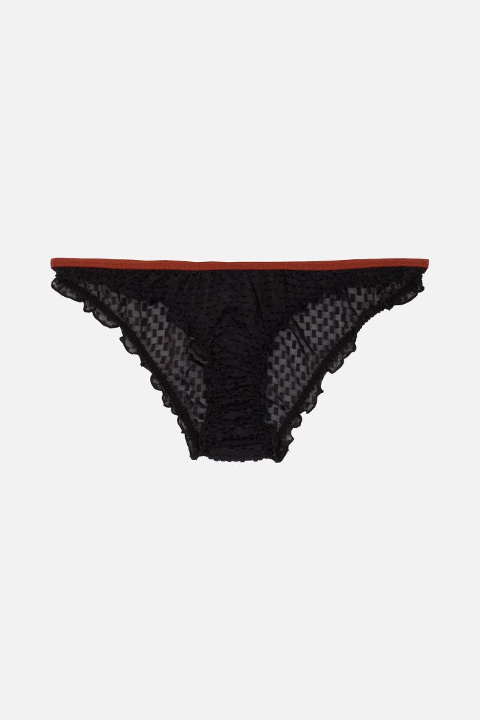 Bless Cut Yarn Knickers - Charcoal