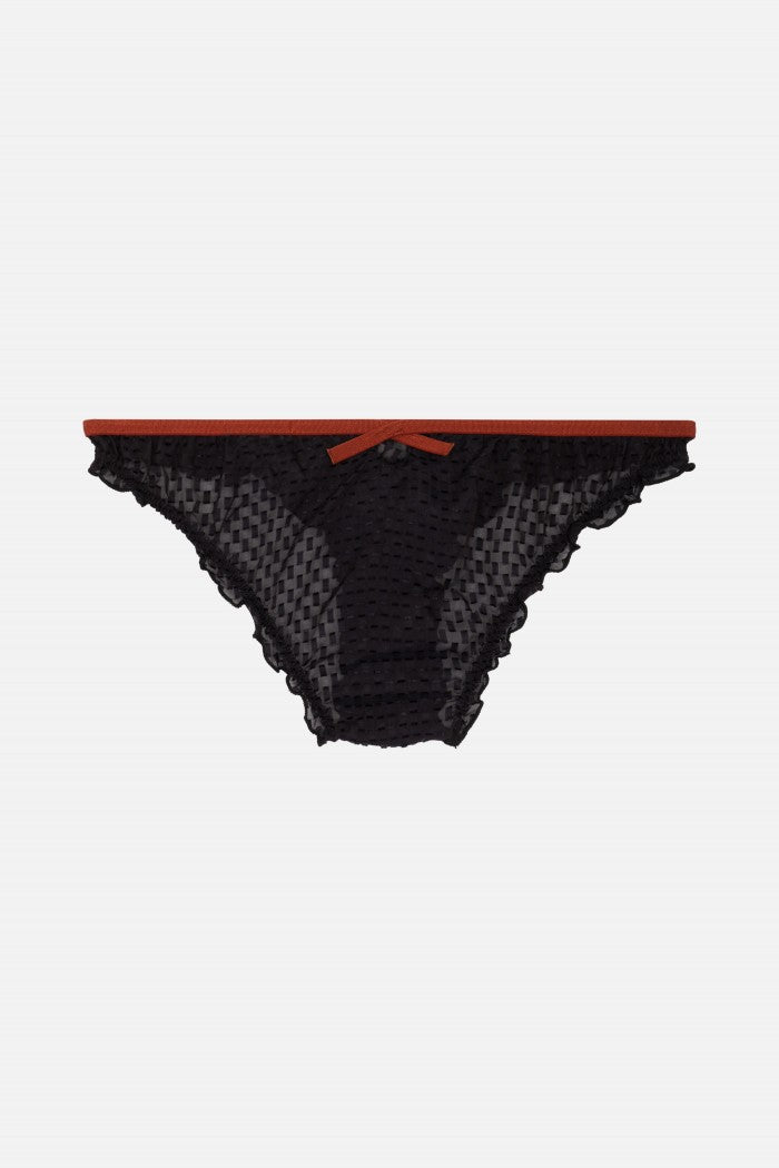 Bless Cut Yarn Knickers - Charcoal