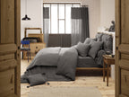 Edredon Gaze De Coton 150 X 150 Cm Gaia Granit - L'Effet Papillon - The Bradery