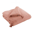 Edredon Gaze de Coton GAÏA Rose pêche - L'Effet Papillon - The Bradery