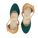 Espadrille Mi-Talon 6 Centimètres Plateforme De 2 Centimètres Dolce Vita Bride - Vert Foncé - Femme ESPADRILLE MI-TALON 6 centimètres plateforme de 2 centimètres Escadrille