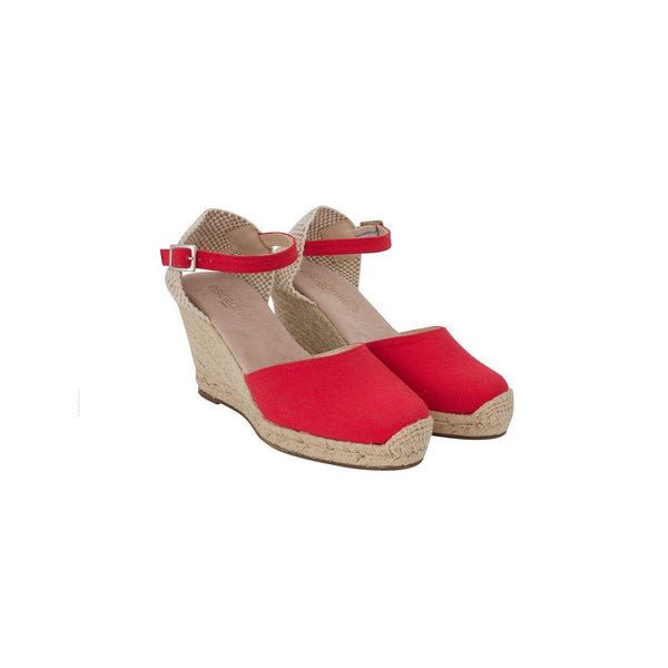 Espadrille Talon Haut - Dolce Vita Bride - Rouge - Femme ESPADRILLE TALON HAUT 8 centimètres plateforme de 2 centimètres Escadrille