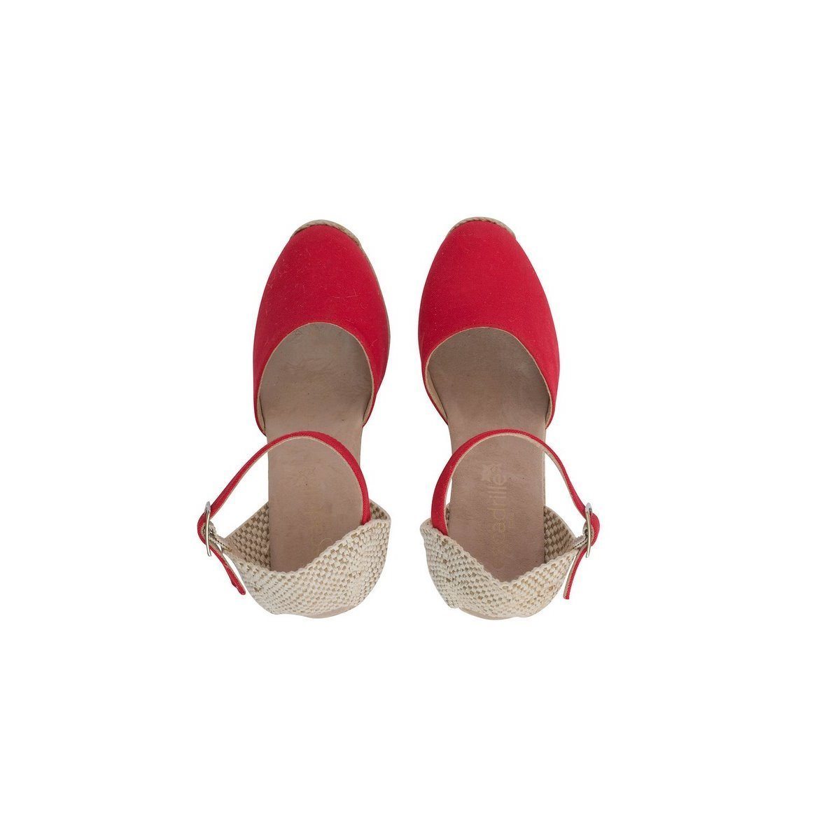 Espadrille Talon Haut - Dolce Vita Bride - Rouge - Femme ESPADRILLE TALON HAUT 8 centimètres plateforme de 2 centimètres Escadrille