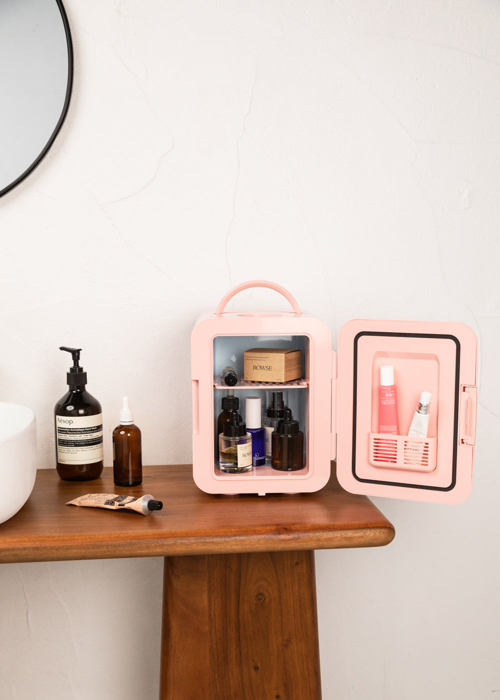 Fridge Mini Box - Mini Réfrigérateur Pour Cosmétiques - Rose Pastel