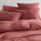 Duvet Cover - In Cotton Gauze - Brick Pink