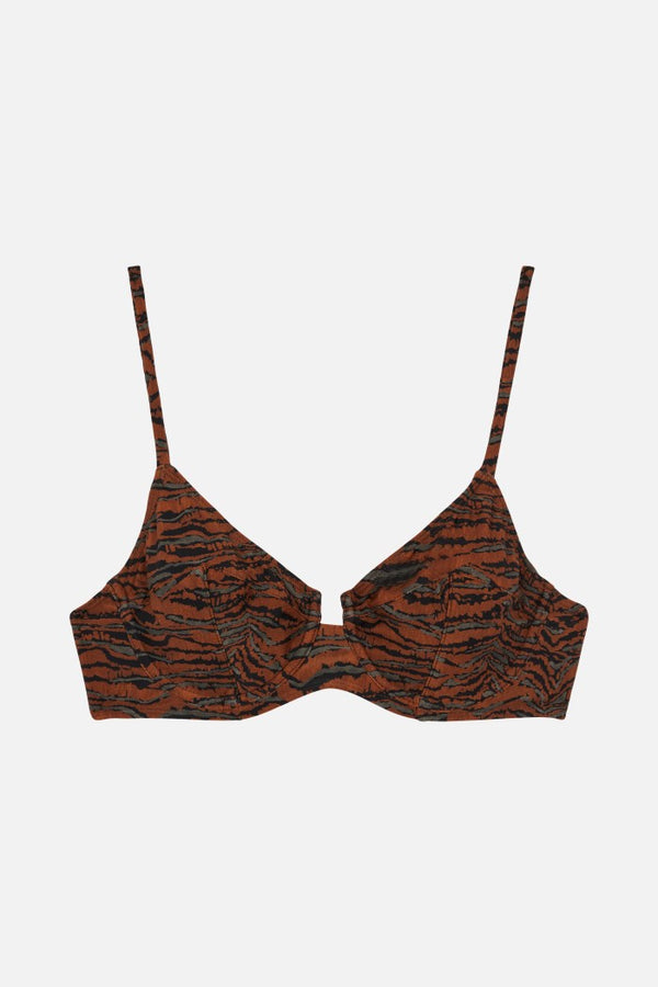 Haut De Maillot Boy Landscape - Caramel