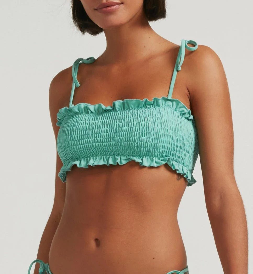 Pool Party Bandeau Bikini Top - Green - Robin Collection -The Bradery