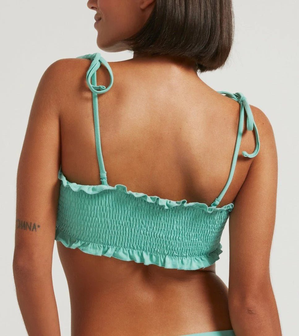 Pool Party Bandeau Bikini Top - Green - Robin Collection -The Bradery
