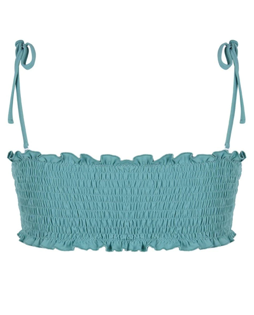 Pool Party Bandeau Bikini Top - Green - Robin Collection -The Bradery