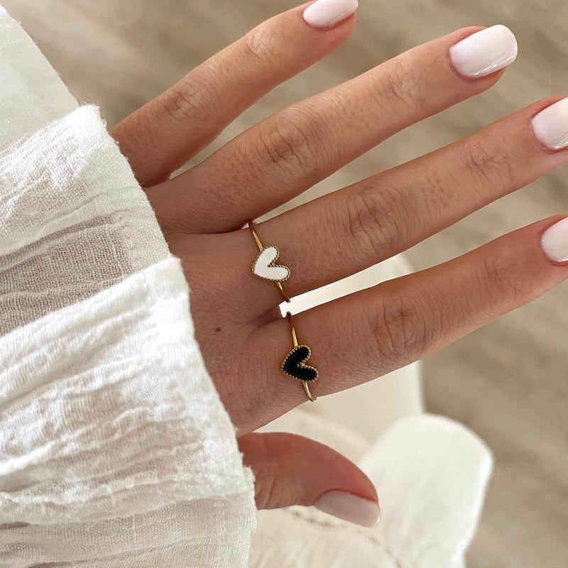 Anillo Louka - Acero blanco