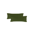 Set of 2 Basic Pillowcases - Olive Green WHITE PILLOWCASES
