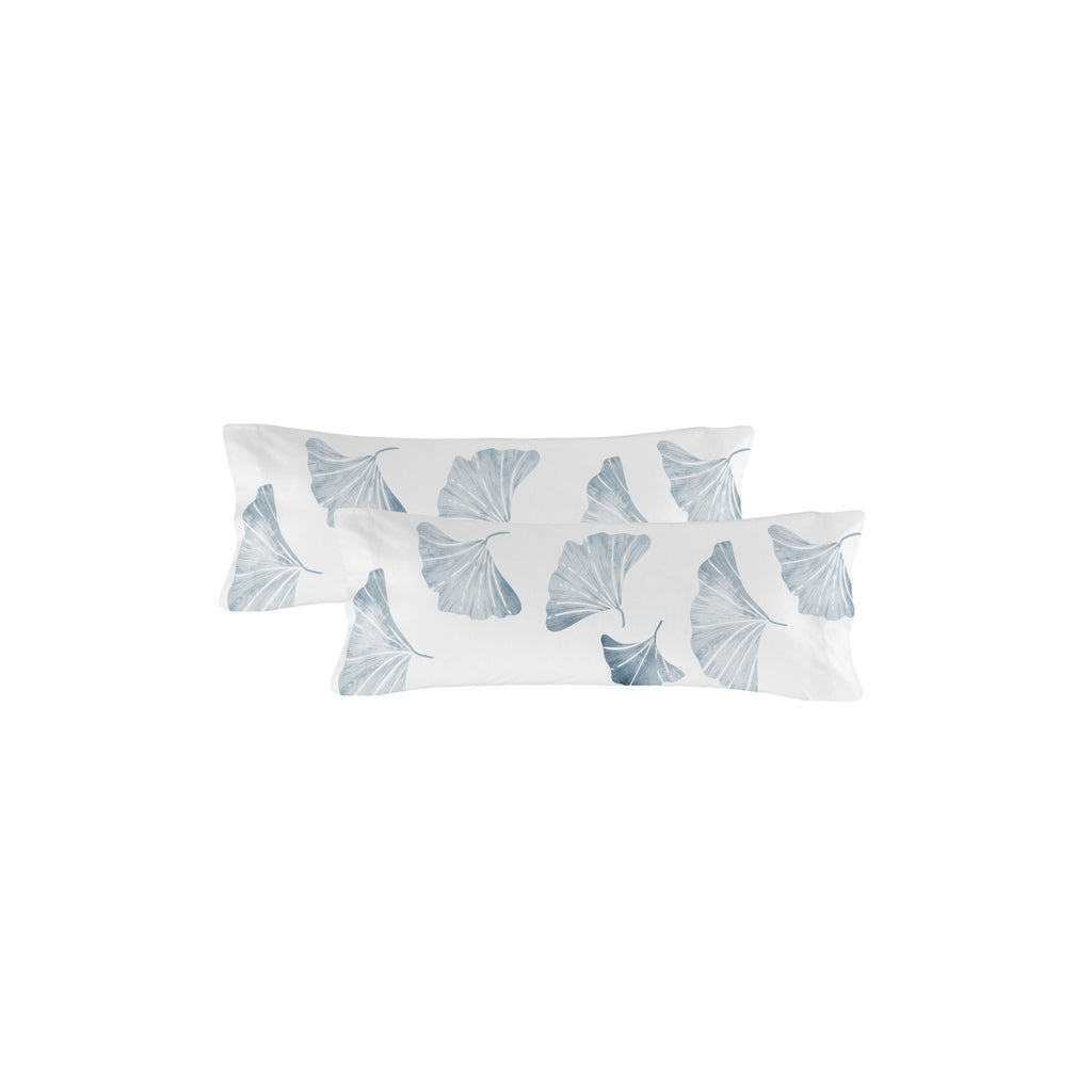 Lot De 2 Taies d'Oreiller Ginkgo TAIES D'OREILLER BLANC