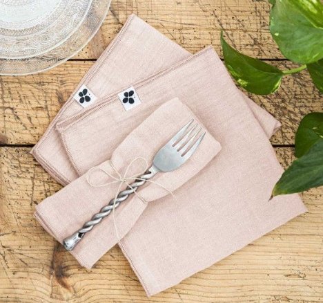 Juego De 3 Servilletas De Gasa De Algodón Gaïa Marshmallow - El Efecto Mariposa - The Bradery