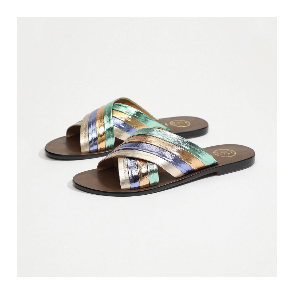 Rainbow Mules - Orange Muico - White Sun - White Sun* - The Bradery
