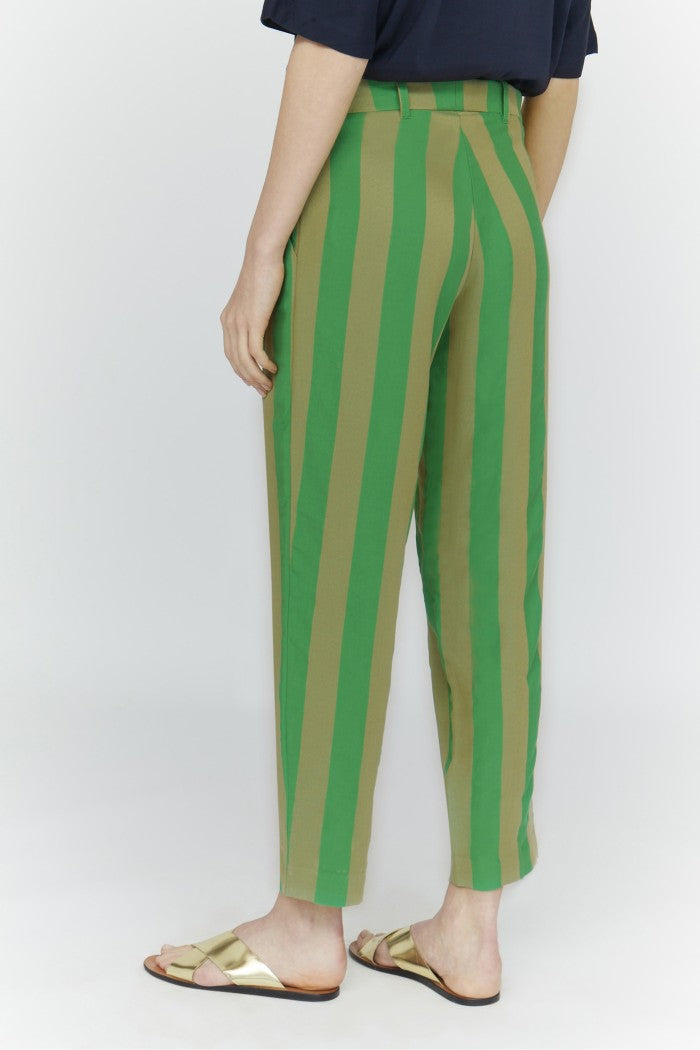 Janet Drapeau Trousers - Chlorophyll Green