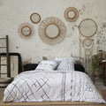 Parure De Lit (Housse De Couette + Taie(s) D'Oreiller) Coton Imprimé Ikat - L'EffetPapillon2 - The Bradery
