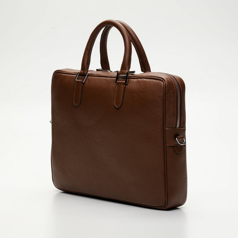 Leo Briefcase - Brown - Maison Heritage - The Bradery