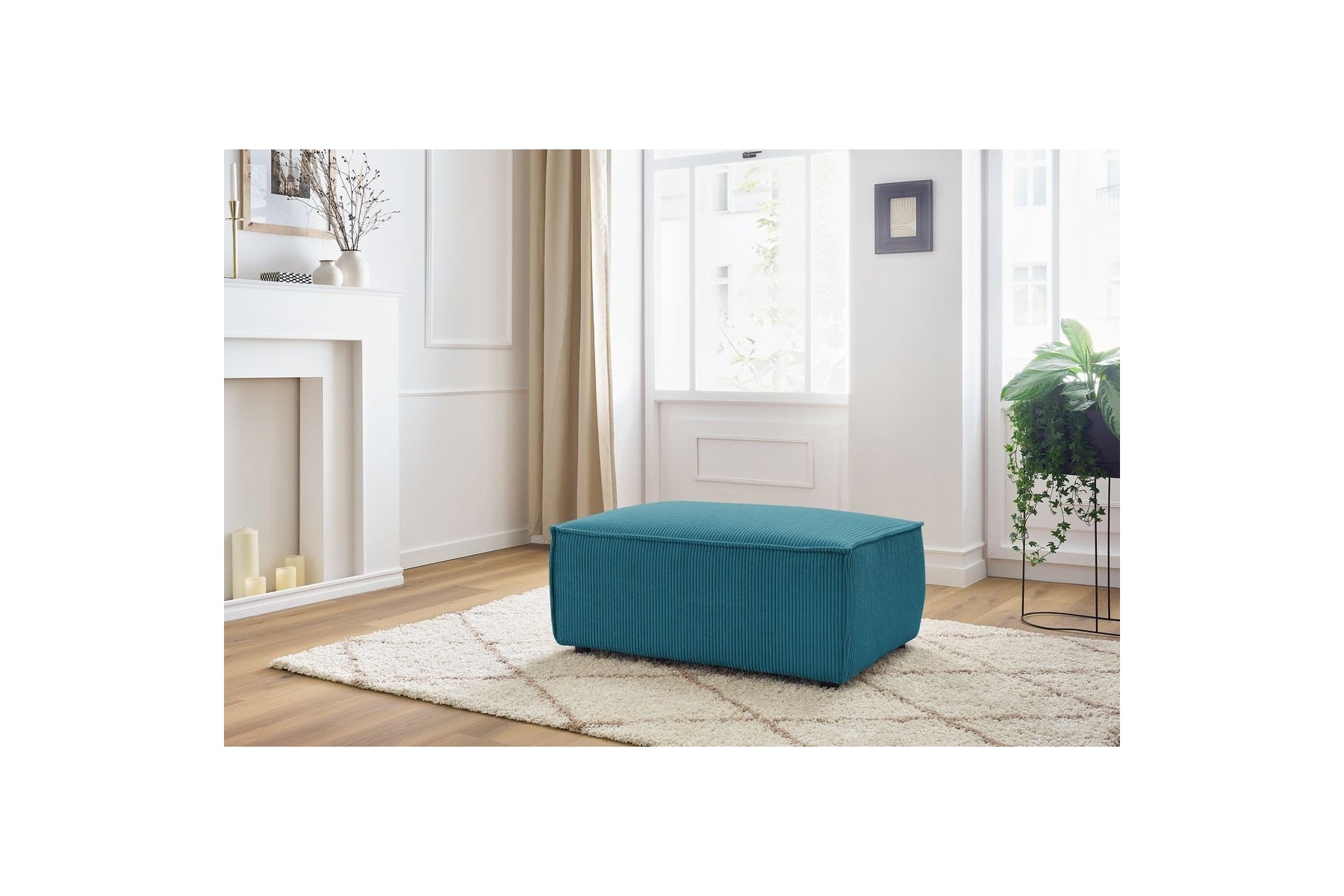 Compact NIHAD corduroy pouffe - BOBOCHIC - The Bradery