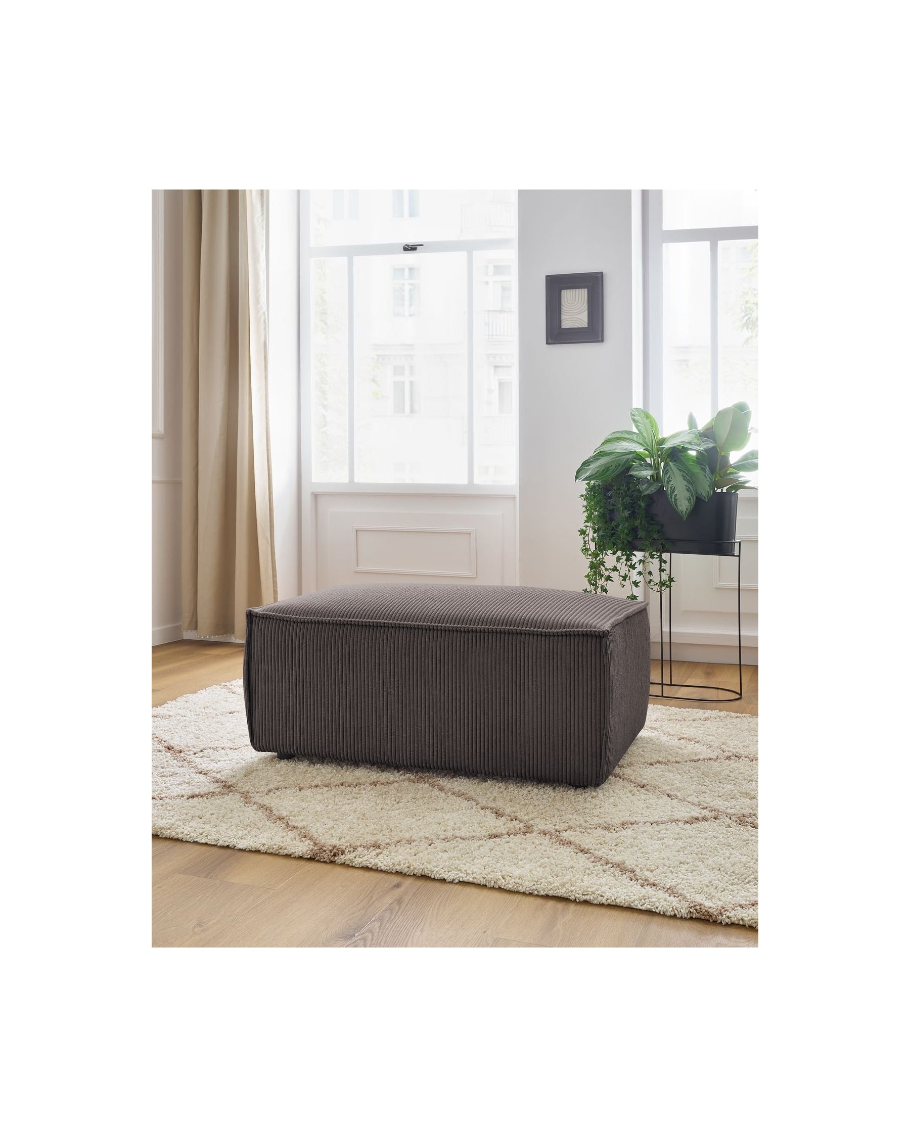 Compact NIHAD corduroy pouffe - BOBOCHIC - The Bradery