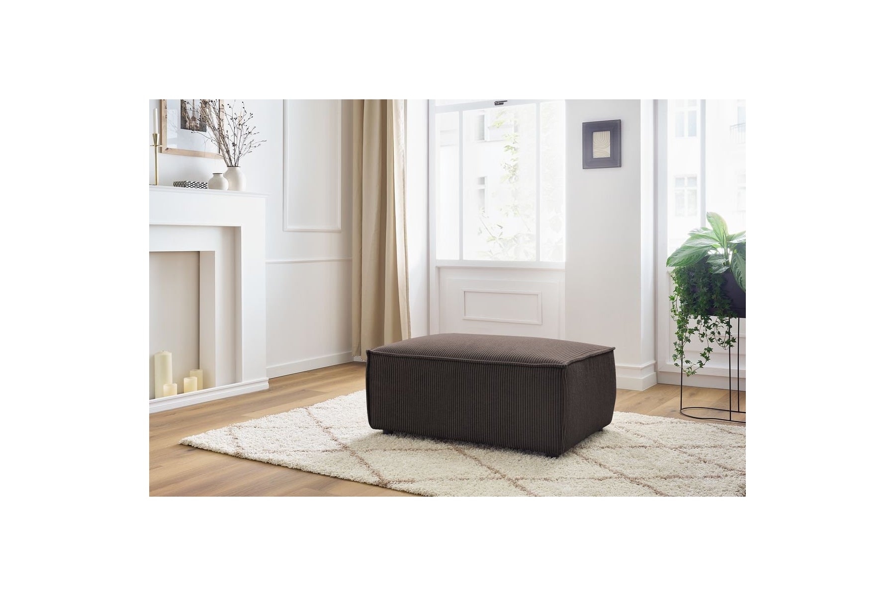 Compact NIHAD corduroy pouffe - BOBOCHIC - The Bradery