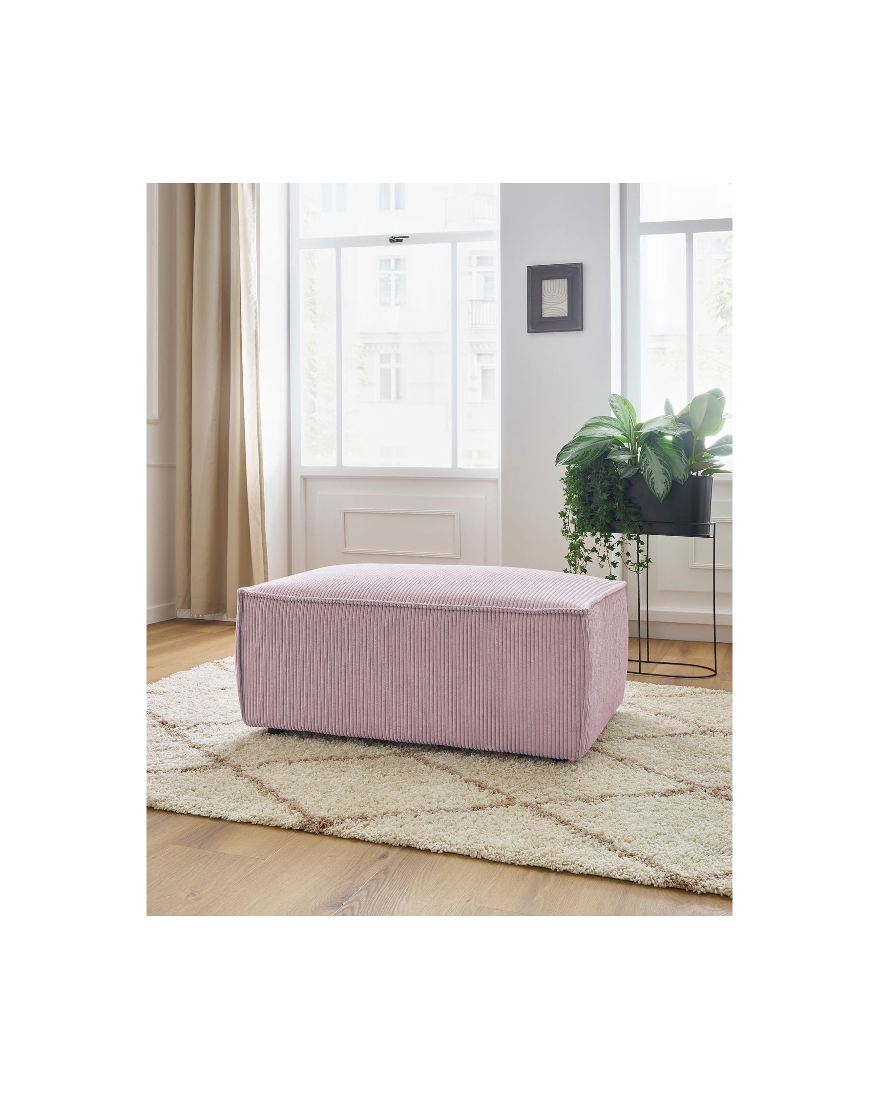 Compact NIHAD corduroy pouffe - BOBOCHIC - The Bradery
