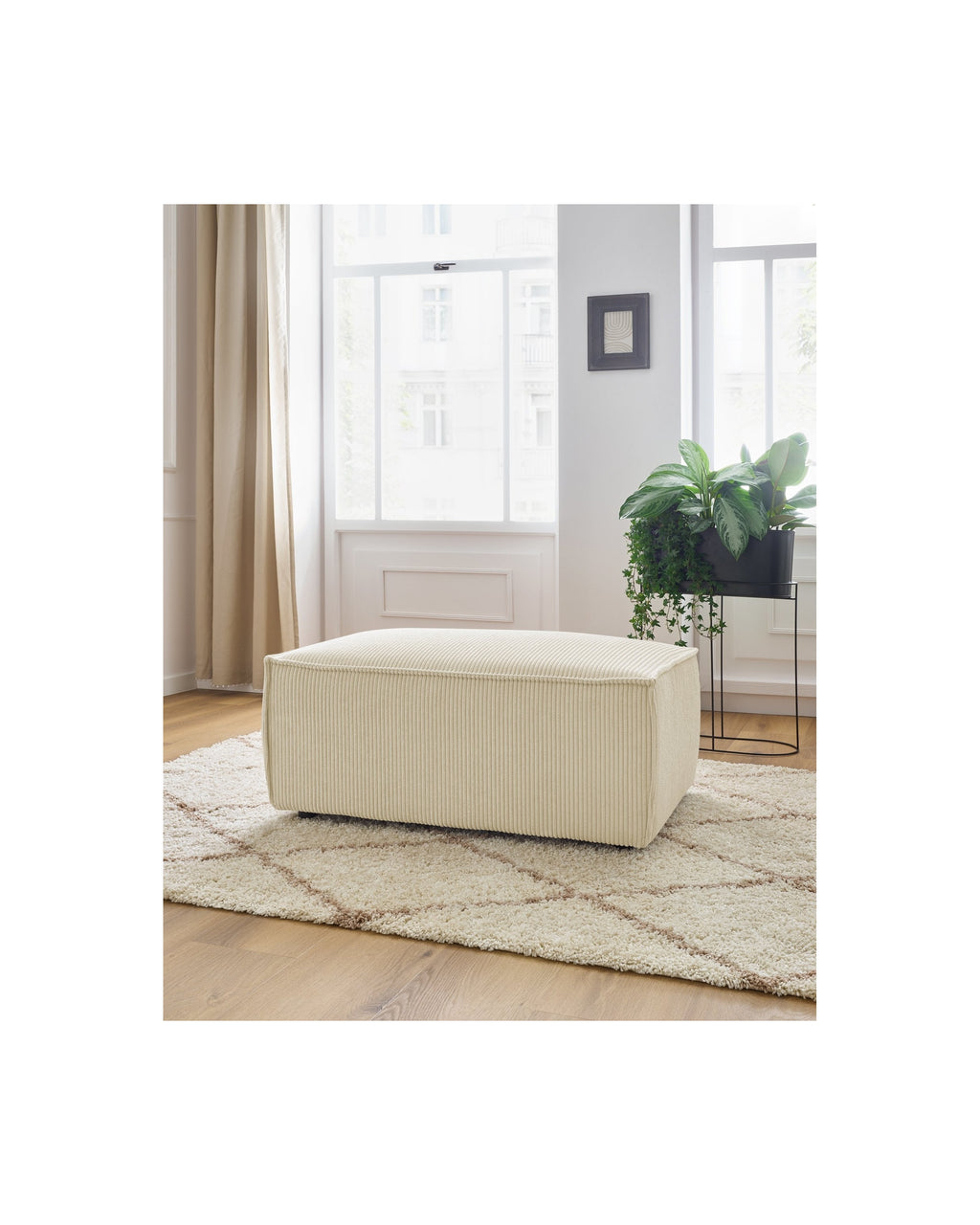 Compact NIHAD corduroy pouffe - BOBOCHIC - The Bradery