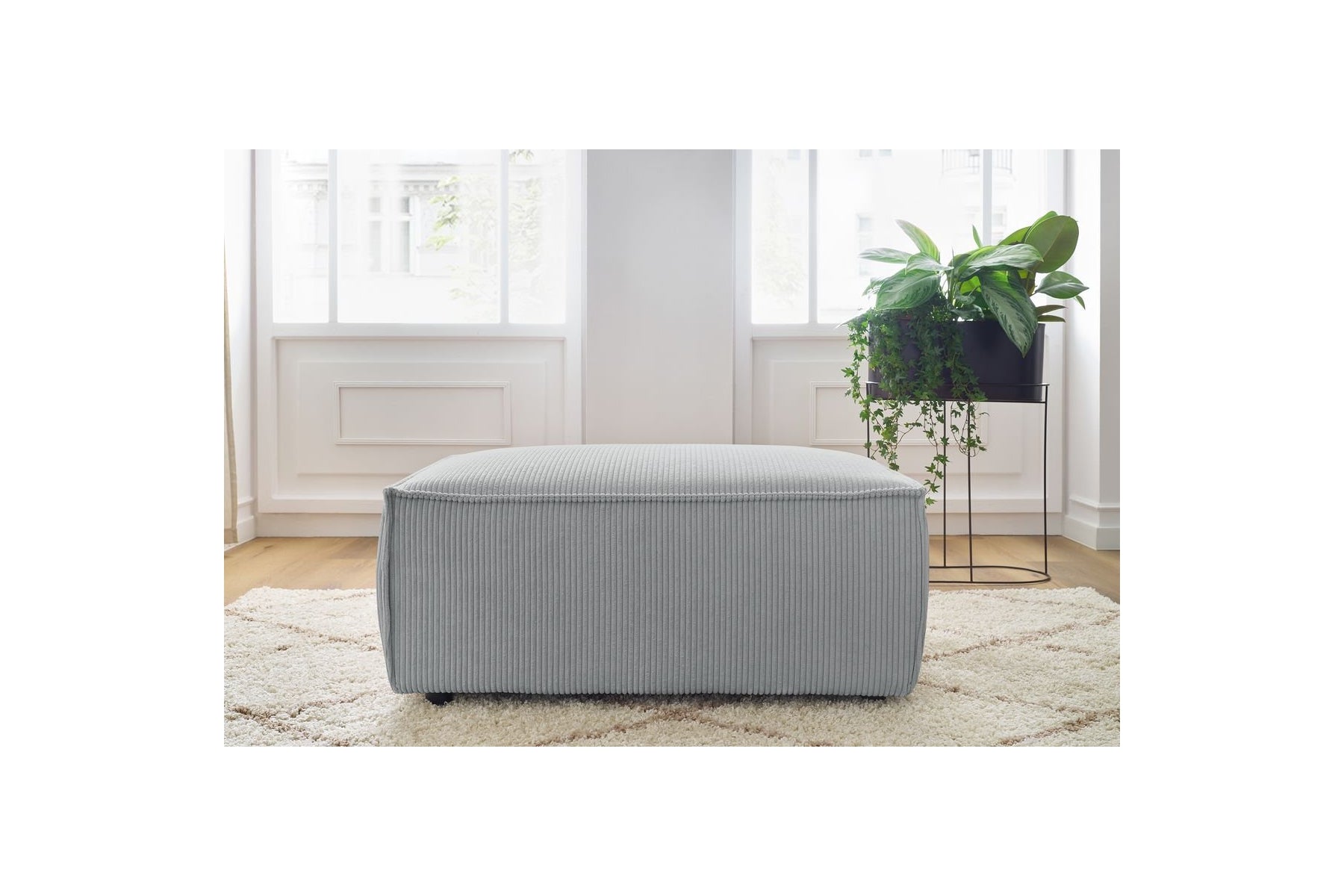 Compact NIHAD corduroy pouffe - BOBOCHIC - The Bradery