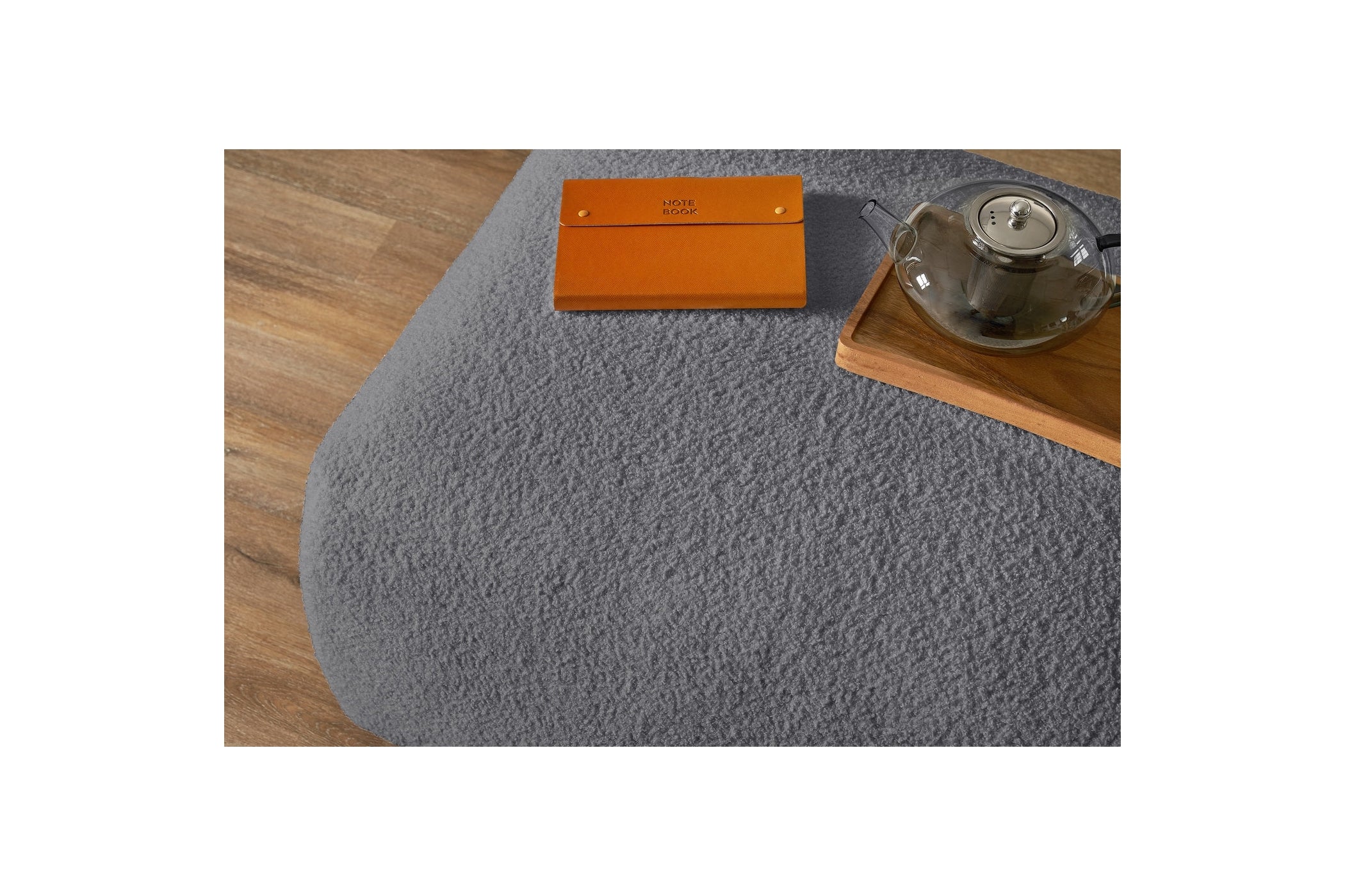 Soft bouclé fabric ENVY pouffe - BOBOCHIC - The Bradery