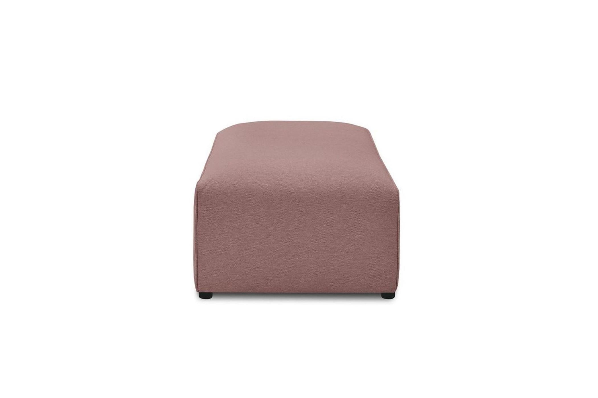 Ottoman for modular sofa MEGEVE smooth fabric - BOBOCHIC - The Bradery