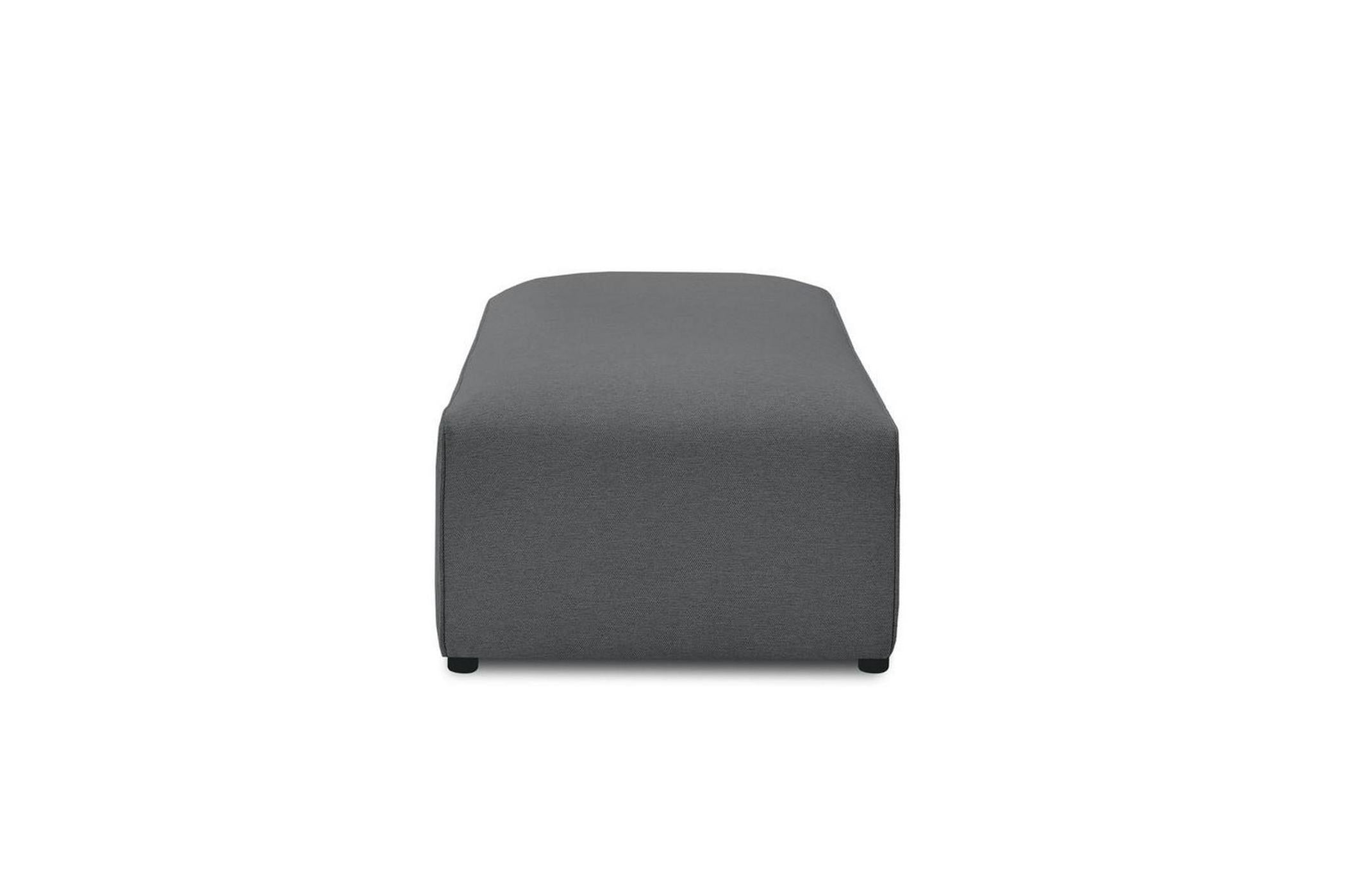 Ottoman for modular sofa MEGEVE smooth fabric - BOBOCHIC - The Bradery