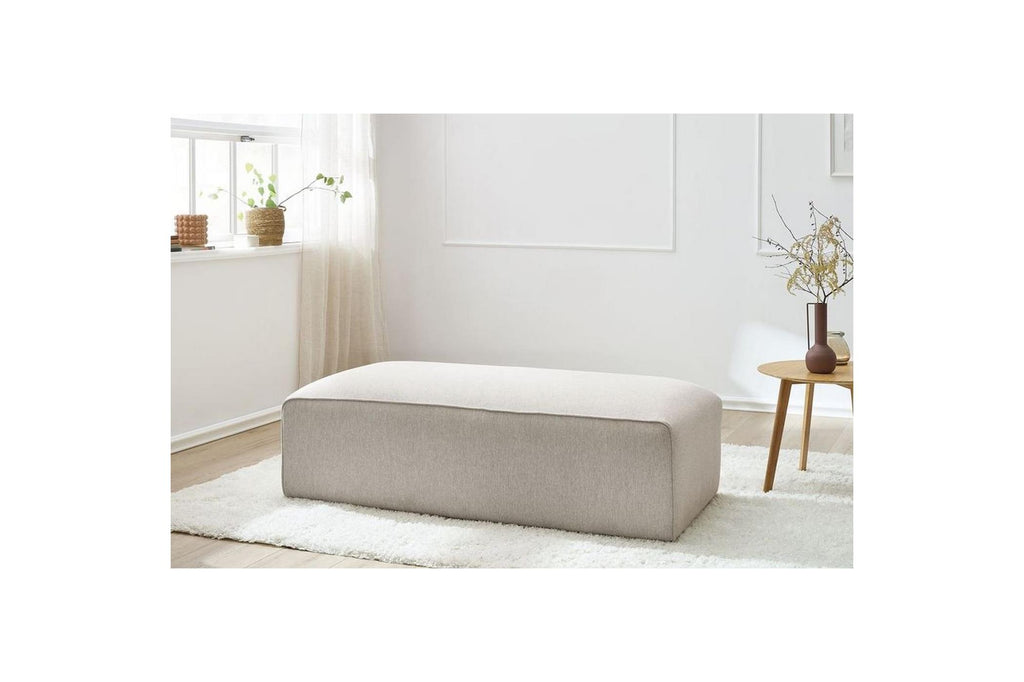 Ottoman for modular sofa MEGEVE smooth fabric - BOBOCHIC - The Bradery