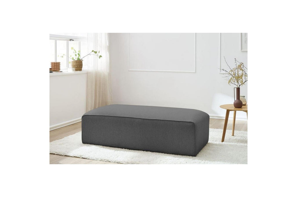 Ottoman for modular sofa MEGEVE smooth fabric - BOBOCHIC - The Bradery