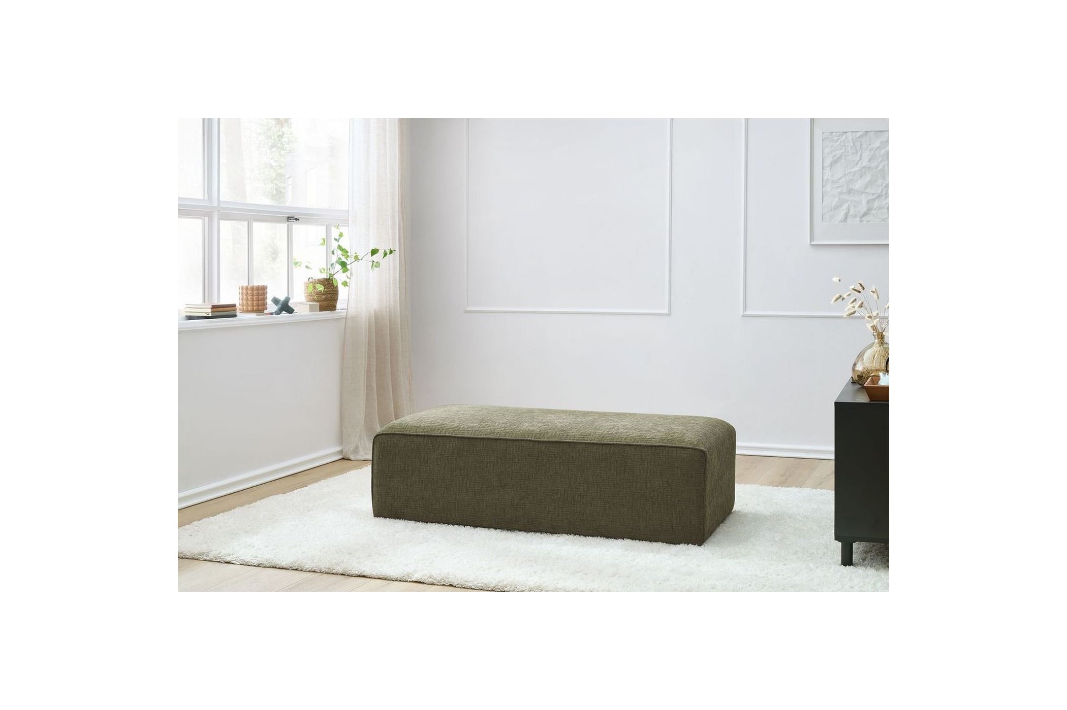 Pouf pour canapé modulable MEGEVE tissu texturé - BOBOCHIC - The Bradery