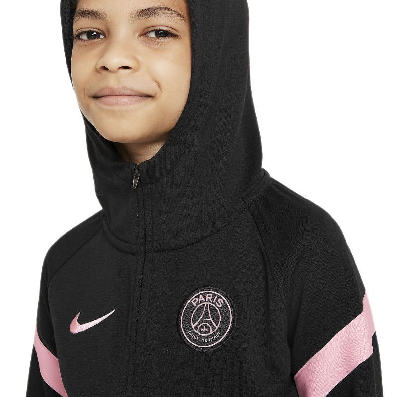Psg Y Travel Flc Sudadera con capucha - Sudadera textil junior - Negro SUDADERA TEXTIL JUNIOR Nike